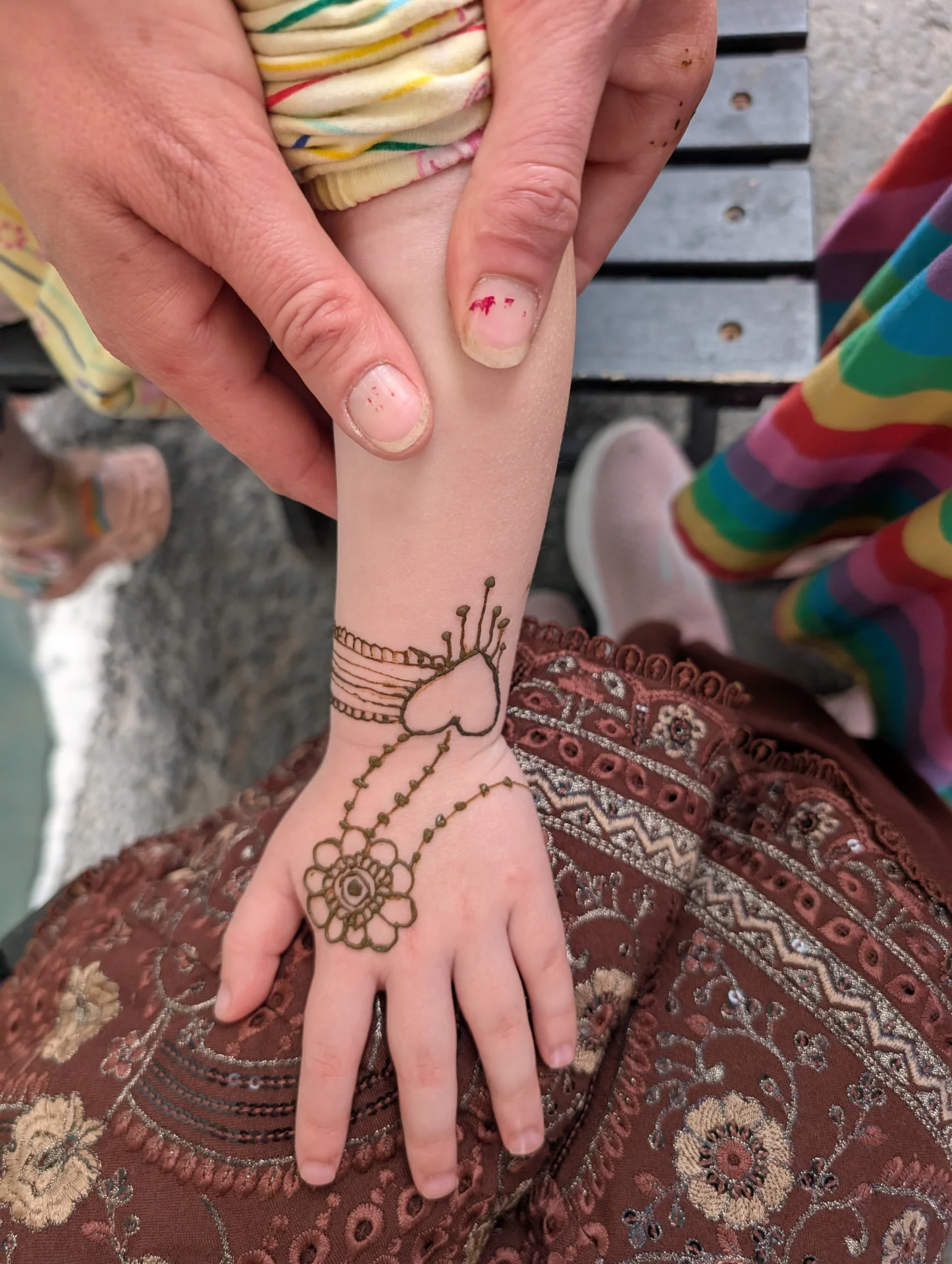 Playful henna design for kids
